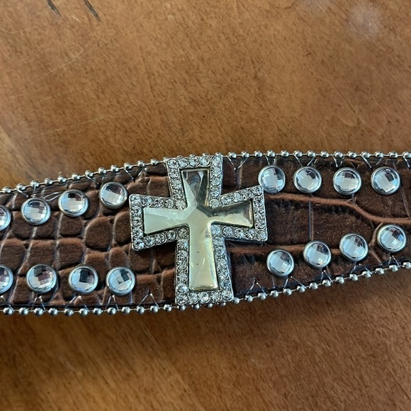 BLAZIN Roxx NWOT Genuine Leather Belt Size Medium main image 11